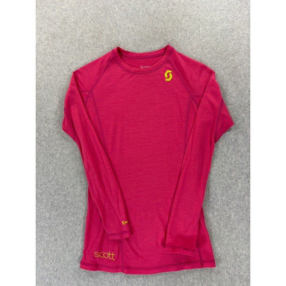 Scott 100% Merino Wool Long Sleeve Base‎ Layer Shirt (Women's Small) Pink